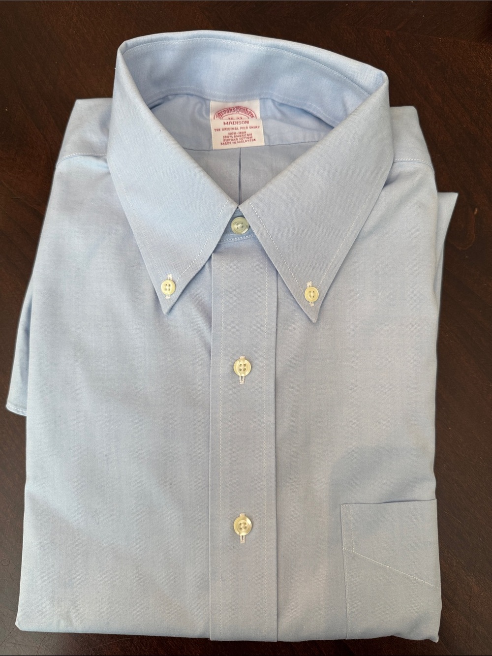 16/33 Brooks Brothers Madison Light Blue Button-Down Dress Shirt